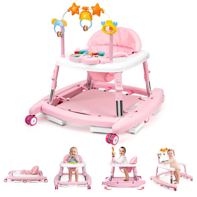 Convertible 5-in-1 Baby Walker with Music & Rocking Modes