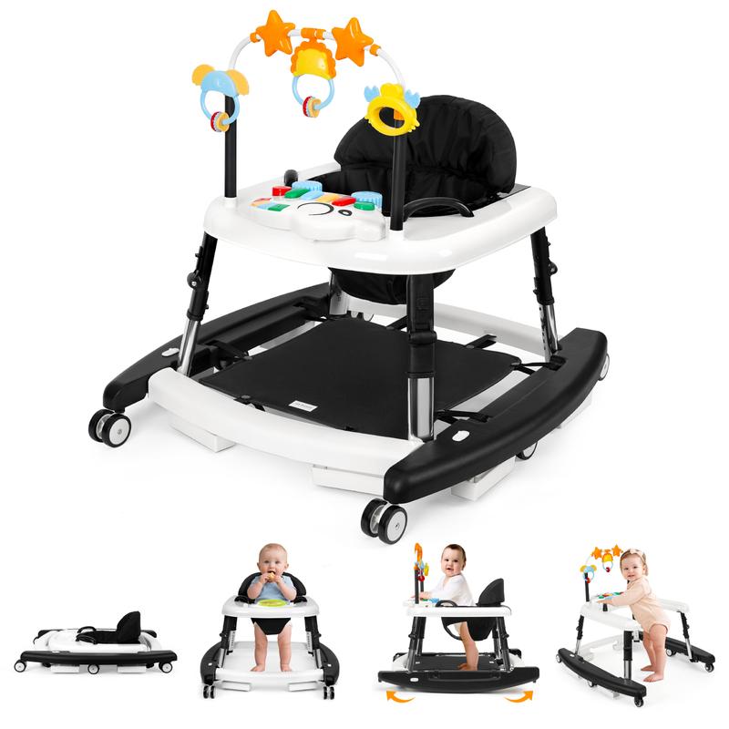 Convertible 5-in-1 Baby Walker with Music & Rocking Modes