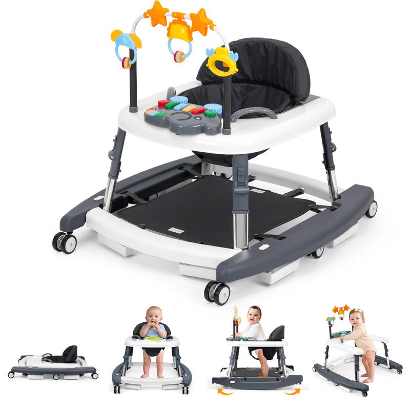 Convertible 5-in-1 Baby Walker with Music & Rocking Modes